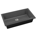Elkay Quartz Luxe 35-7/8" x 19" x 9" Single Bowl Undermount Kitchen Sink with Perfect Drain Charcoal ELXRUP3620CH0