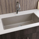 Elkay Quartz Luxe 35-7/8" x 19" x 9" Single Bowl Undermount Kitchen Sink with Perfect Drain Silvermist ELXRUP3620SM0