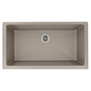 Elkay Quartz Luxe 35-7/8" x 19" x 9" Single Bowl Undermount Kitchen Sink with Perfect Drain Silvermist ELXRUP3620SM0