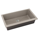 Elkay Quartz Luxe 35-7/8" x 19" x 9" Single Bowl Undermount Kitchen Sink with Perfect Drain Silvermist ELXRUP3620SM0