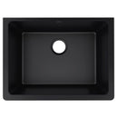 Elkay Quartz Luxe 24-5/8" x 18-1/2" x 9-1/2" Single Bowl Undermount Sink Caviar ELXU2522CA0