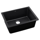 Elkay Quartz Luxe 24-5/8" x 18-1/2" x 9-1/2" Single Bowl Undermount Sink Caviar ELXU2522CA0
