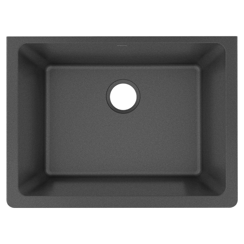 Elkay Quartz Luxe 24-5/8" x 18-1/2" x 9-1/2" Single Bowl Undermount Sink Charcoal ELXU2522CH0