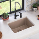 Elkay Quartz Luxe 24-5/8" x 18-1/2" x 9-1/2" Single Bowl Undermount Sink Sandstone ELXU2522SN0