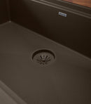 Elkay Quartz Luxe 35-7/8 x 21-9/16 x 9" Single Bowl 10" Apron Farmhouse Workstation Sink with Perfect Drain Chestnut ELXUFP362010CN0