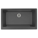 Elkay Quartz Luxe 35-7/8" x 20-15/16" x 9" Single Bowl Farmhouse Sink with Perfect Drain Charcoal ELXUFP3620CH0