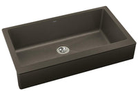 Elkay Quartz Luxe 35-7/8" x 20-15/16" x 9" Single Bowl Farmhouse Sink with Perfect Drain Chestnut ELXUFP3620CN0