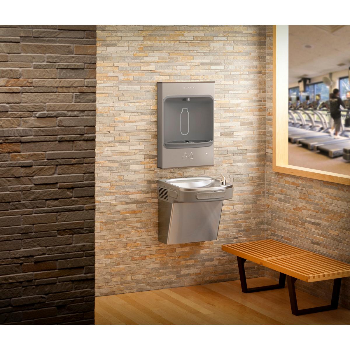 Elkay ezH2O Mechanical Bottle Filling Station Surface Mount, Non-Filtered Non-Refrigerated Stainless EMASM