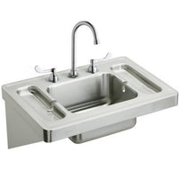 Elkay Stainless Steel 28" x 20" x 7-1/2", Wall Hung Lavatory Sink Kit ESLV2820W4C