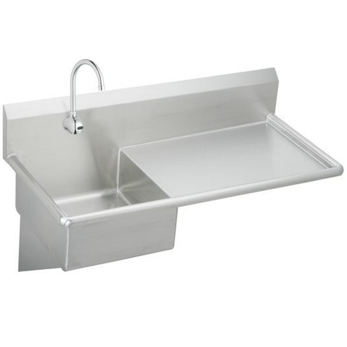 Elkay Stainless Steel 49-1/2" x 24" x 10, Wall Hung Service Sink Kit ESS4924RSACTMC