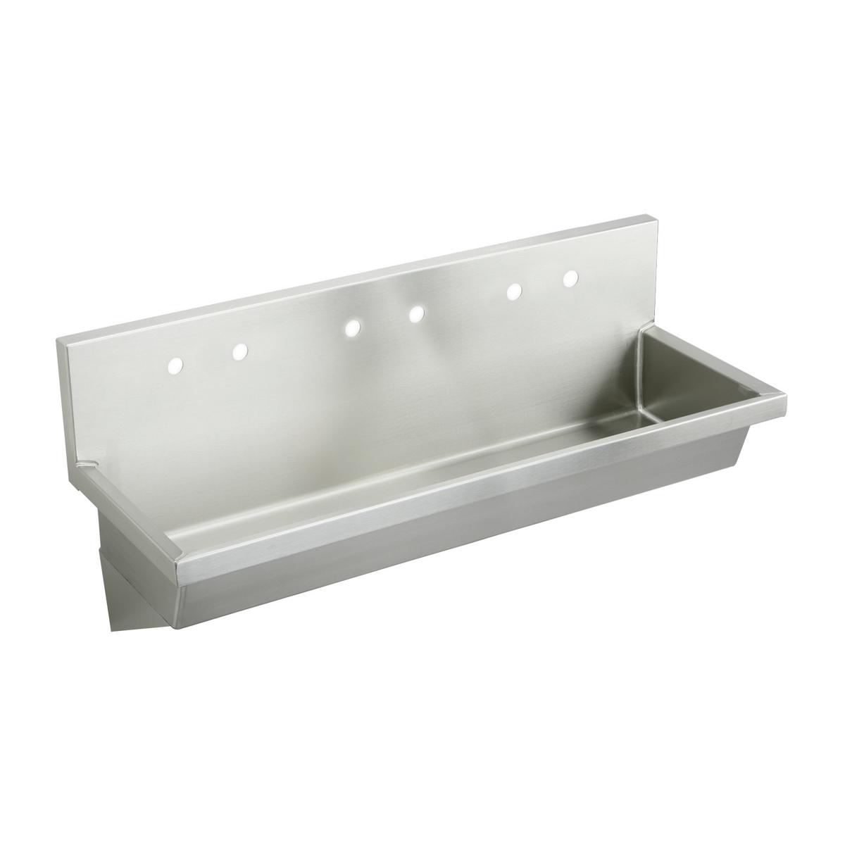 Elkay Stainless Steel 60" x 20" x 8", Wall Hung Multiple Station Hand Wash Sink EWMA60206