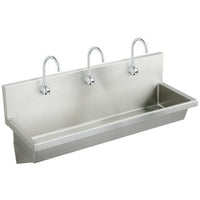 Elkay Stainless Steel 60" x 20" x 8", Wall Hung Multiple Station Hand Wash Sink Kit EWMA6020SACC