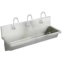 Elkay Stainless Steel 60" x 20" x 8", Wall Hung Multiple Station Hand Wash Sink Kit EWMA6020SACMC