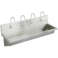 Elkay Stainless Steel 96" x 20" x 8", Wall Hung Multiple Station Hand Wash Sink Kit EWMA9620SACMC