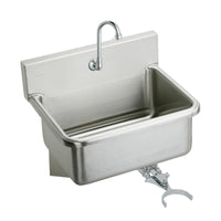 Elkay Stainless Steel 31" x 19.5" x 10-1/2", Wall Hung Single Bowl Hand Wash Sink Kit EWS3120KC