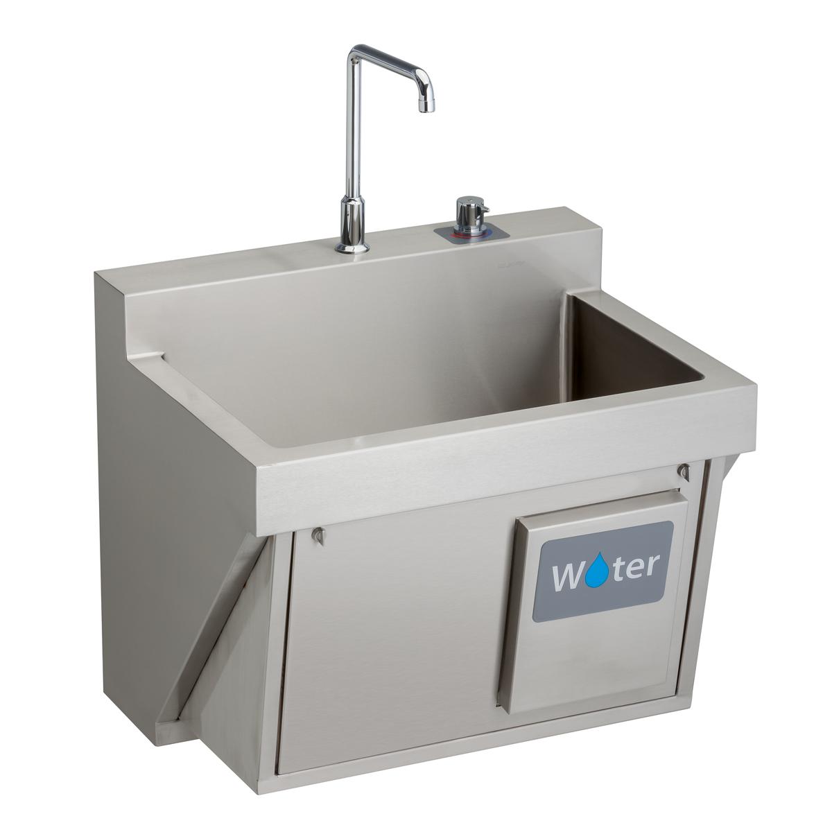 Elkay Stainless Steel 30" x 23" x 26", Wall Hung Single Bowl Surgeon Scrub Sink Kit EWSF13026KWC