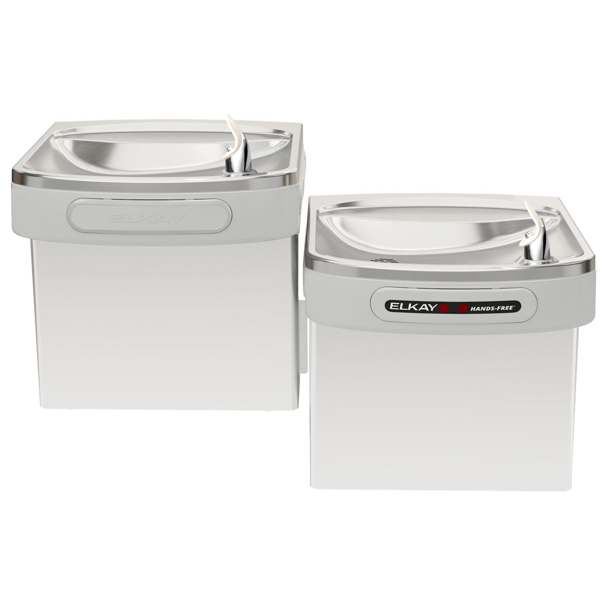 Elkay Versatile Cooler Wall Mount Bi-Level ADA Hands-Free, Non-Filtered Refrigerated Stainless EZOSTL8SC