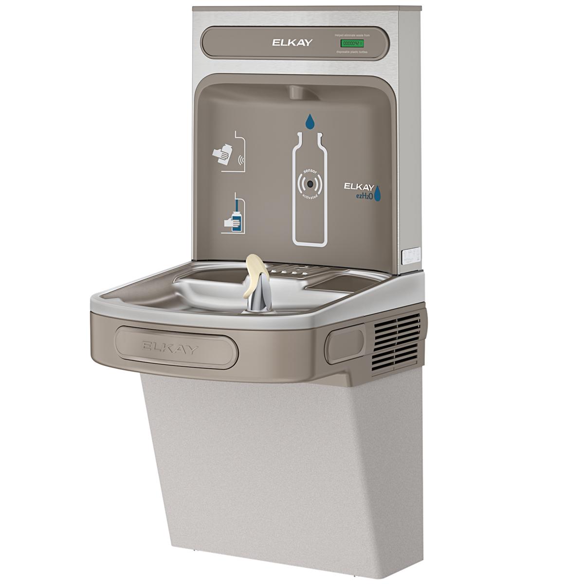 Elkay ezH2O Bottle Filling Station with Single ADA Cooler Non-Filtered Non-Refrigerated Light EZSDWSLK