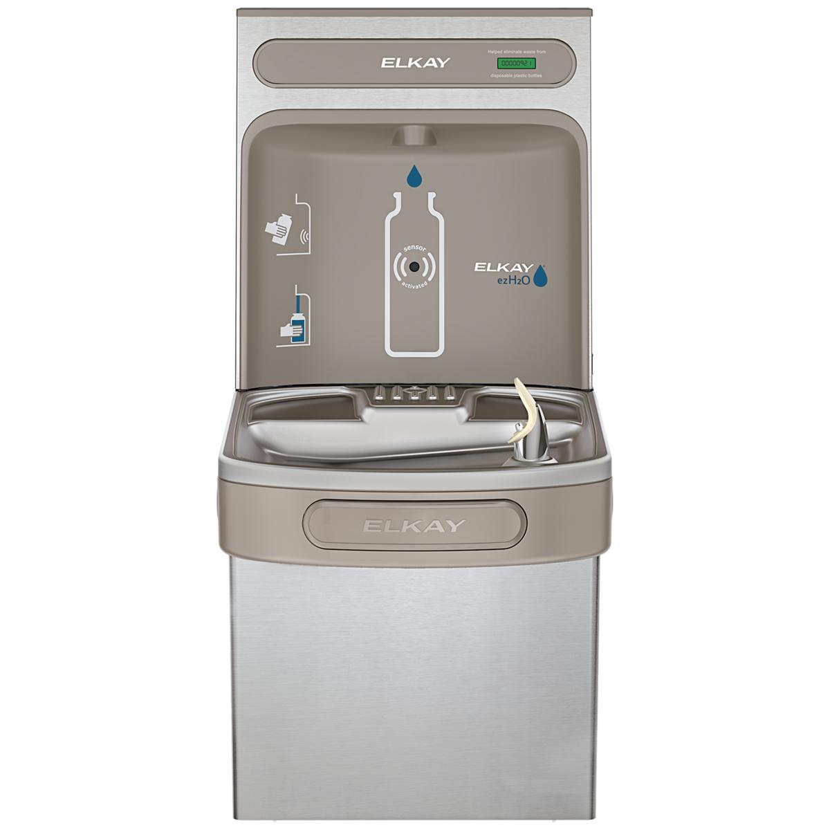 Elkay ezH2O Bottle Filling Station with Single ADA Cooler, Non-Filtered Non-Refrigerated Stainless EZSDWSSK
