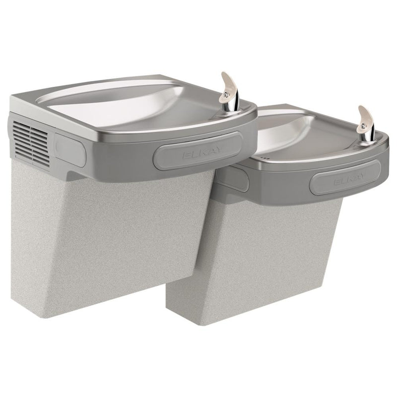 Elkay Versatile Wall Mount Bi-level ADA Cooler, Non-Filtered, 8.0 GPH, Light Gray Granite EZSTL8LC