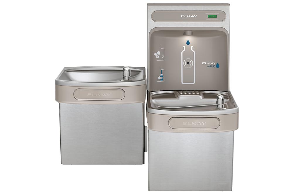Elkay ezH2O Bottle Filling Station & Versatile Bi-Level ADA Vandal- Resistant Cooler, Non-Filtered, 8.0 GPH EZSTL8WSVRSK