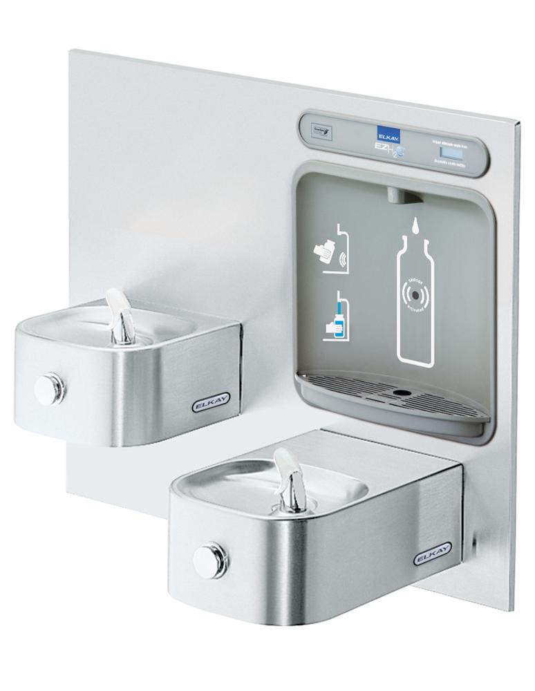 Elkay ezH2O Bottle Filling Station & Integral Soft Sides Fountain, Non-Filtered, Stainless Steel EZWS-EDFP217K