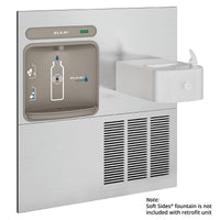 Elkay ezH2O Retrofit Bottle Filling Station & Soft Sides Fountain, Non-Filtered Refrigerated Stainless EZWS-ERFP8-RF