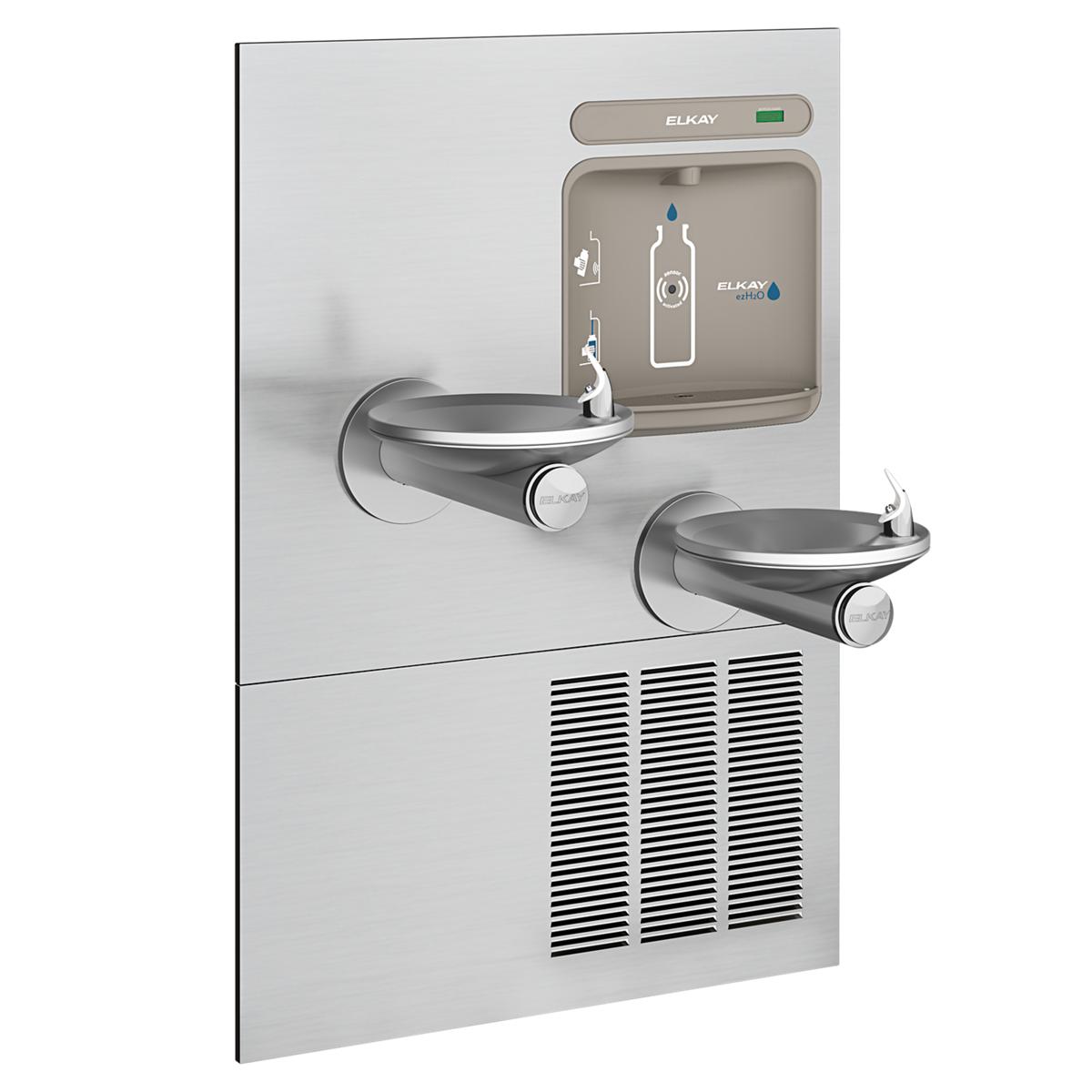 Elkay ezH2O Bottle Filling Station w/ Bi-Level Integral SwirlFlo Fountain Refrigerated, Non-Filtered EZWS-ERPBM28K