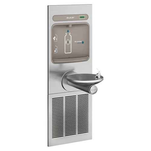 Elkay ezH2O Bottle Filling Station with Integral SwirlFlo Fountain, Refrigerated Non-Filtered Refrigerated Stainless EZWS-ERPBM8K