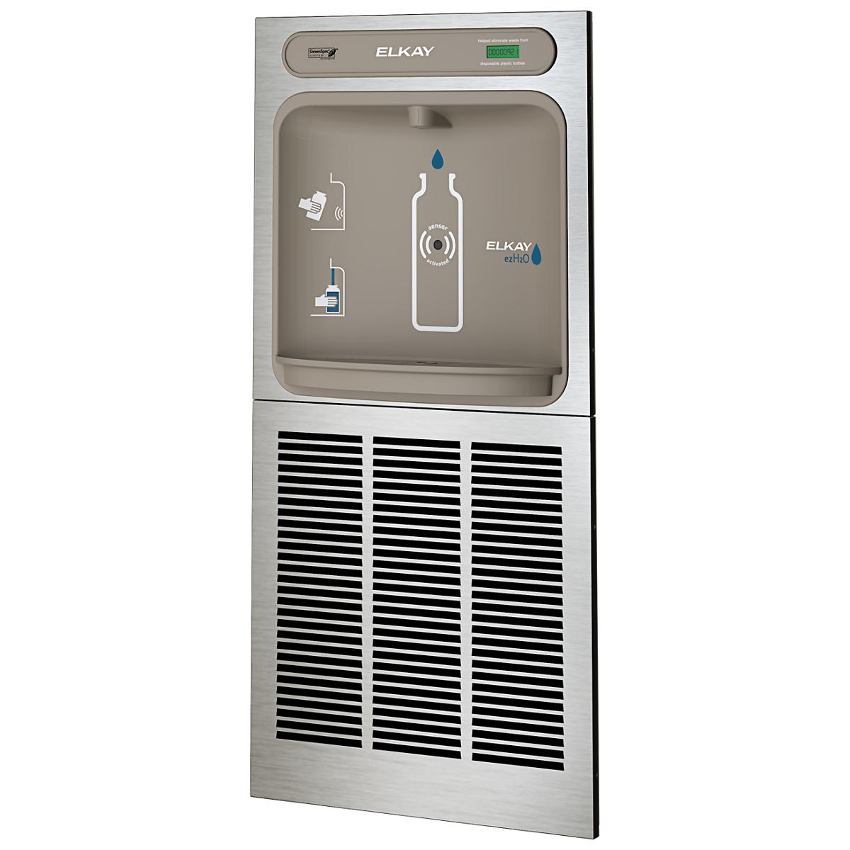 Elkay ezH2O In-Wall Bottle Filling Station, High Efficiency Non-Filtered Refrigerated Stainless EZWSGRN8K