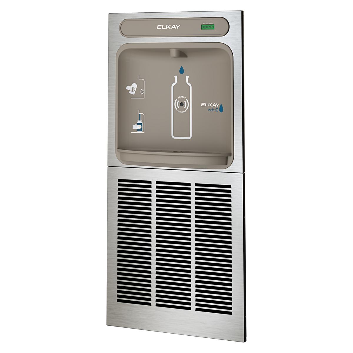 Elkay ezH2O In-Wall Bottle Filling Station with Mounting Frame, Non-Filtered, 8.0 GPH, Stainless Steel EZWSM8K
