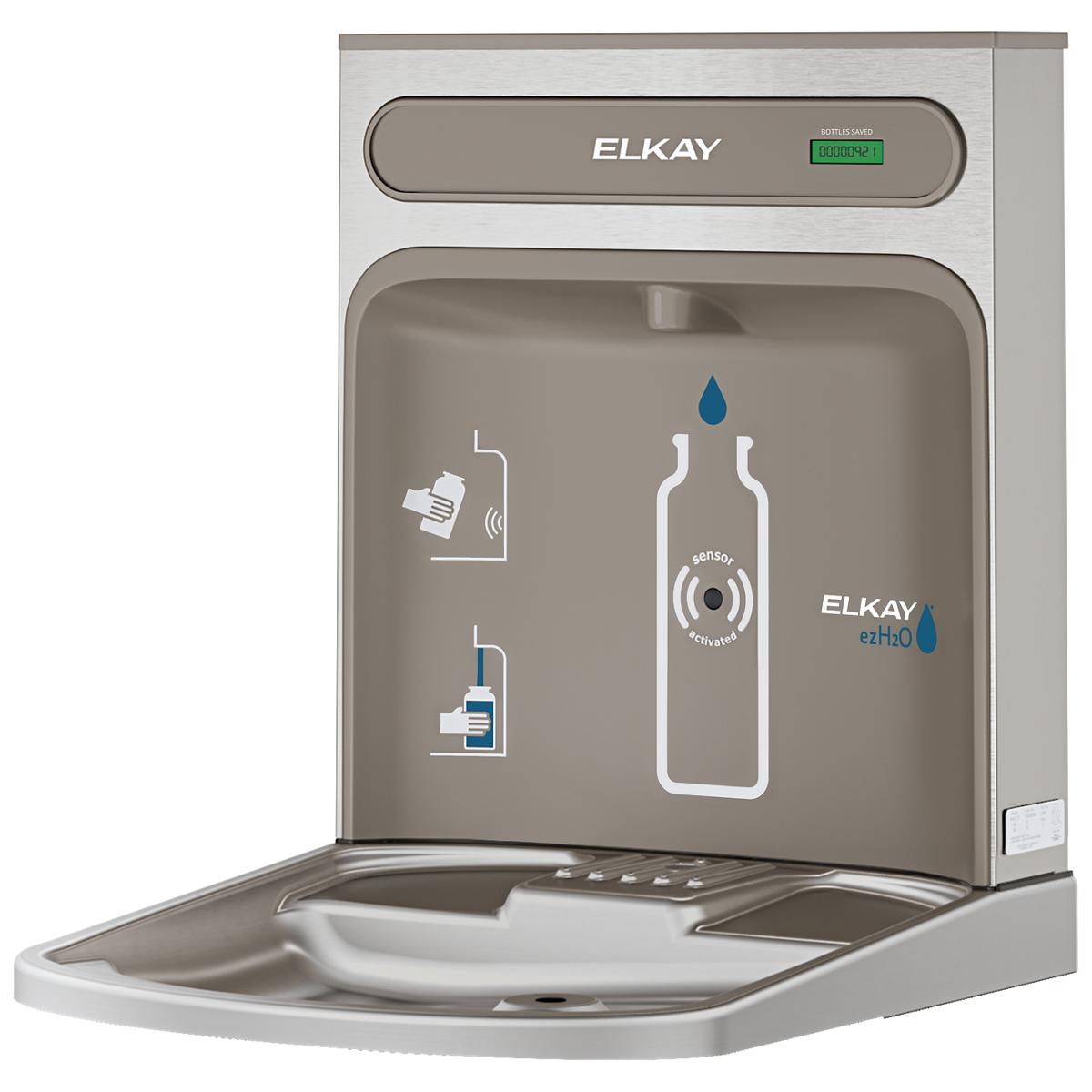 Elkay ezH2O RetroFit Bottle Filling Station Kit for EZ Family, Non-Filtered, Stainless Steel EZWSRK