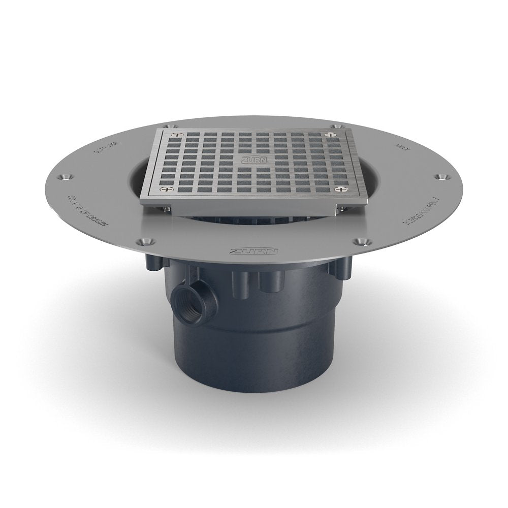 Zurn FD2-PV2-SS-CC Floor Drain, PVC, Solvent