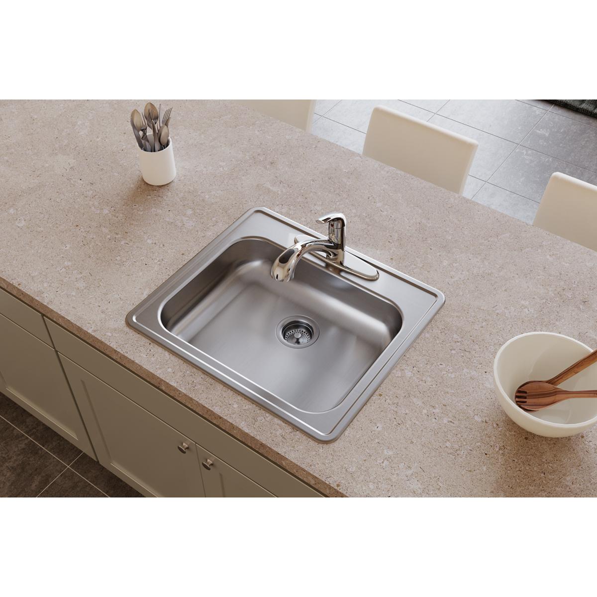 Elkay Dayton Stainless Steel 25" x 22" x 5-3/8", Single Bowl Drop-in Sink GE125223