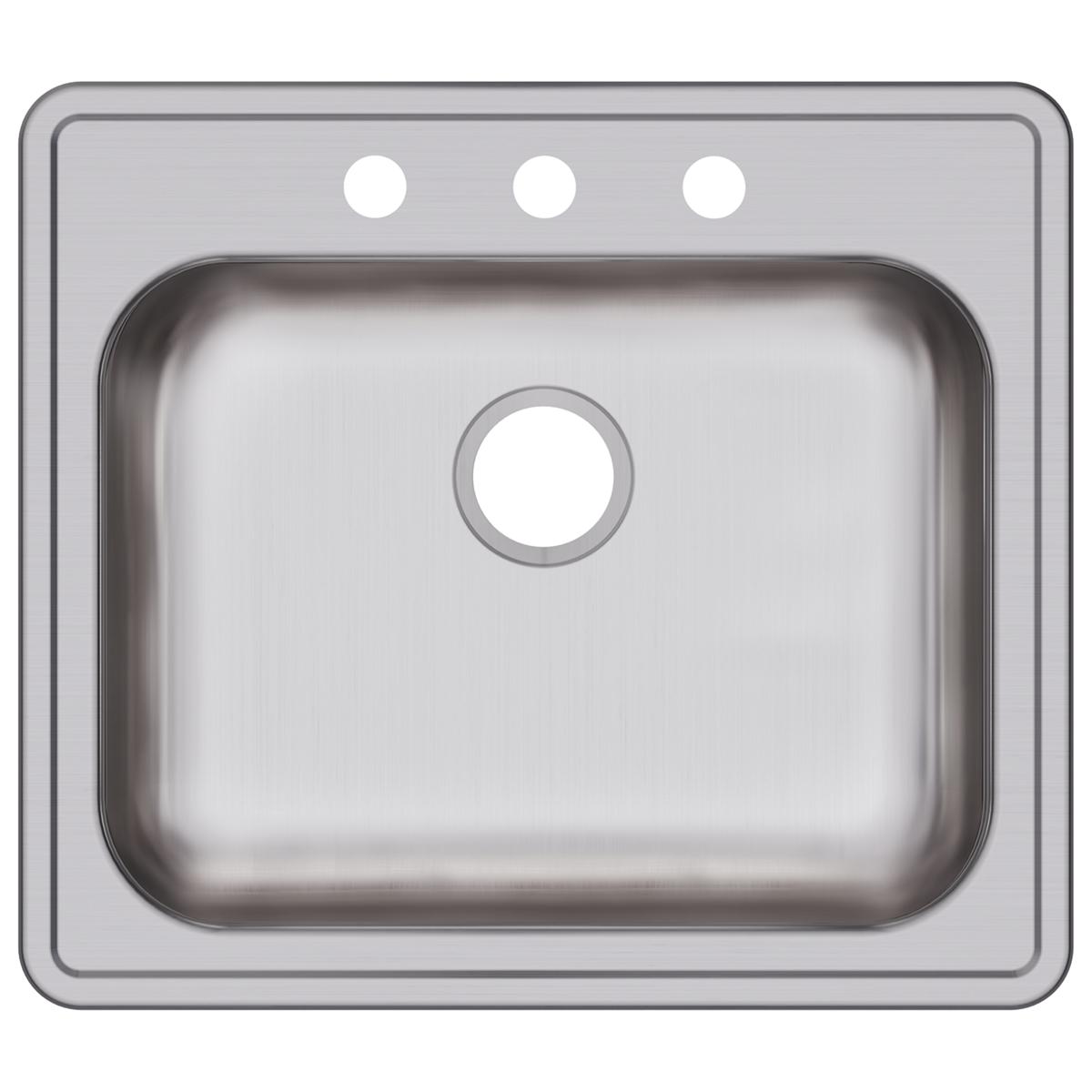 Elkay Dayton Stainless Steel 25" x 22" x 5-3/8", Single Bowl Drop-in Sink GE125223