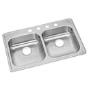 Elkay 22 Gauge Stainless Steel 33" x 21.25" x 5.375" Double Bowl Drop-in Kitchen Sink GE23321X