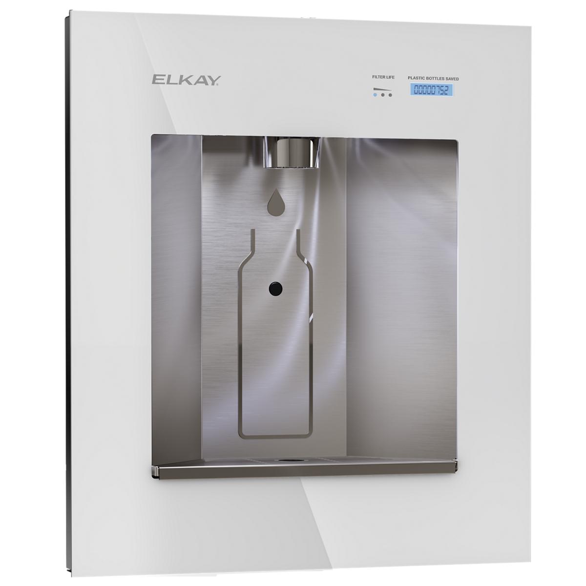 Elkay ezH2O Liv Built-in Filtered Refrigerated Water Dispenser, Remote Chiller, Aspen White LBWD06WHK