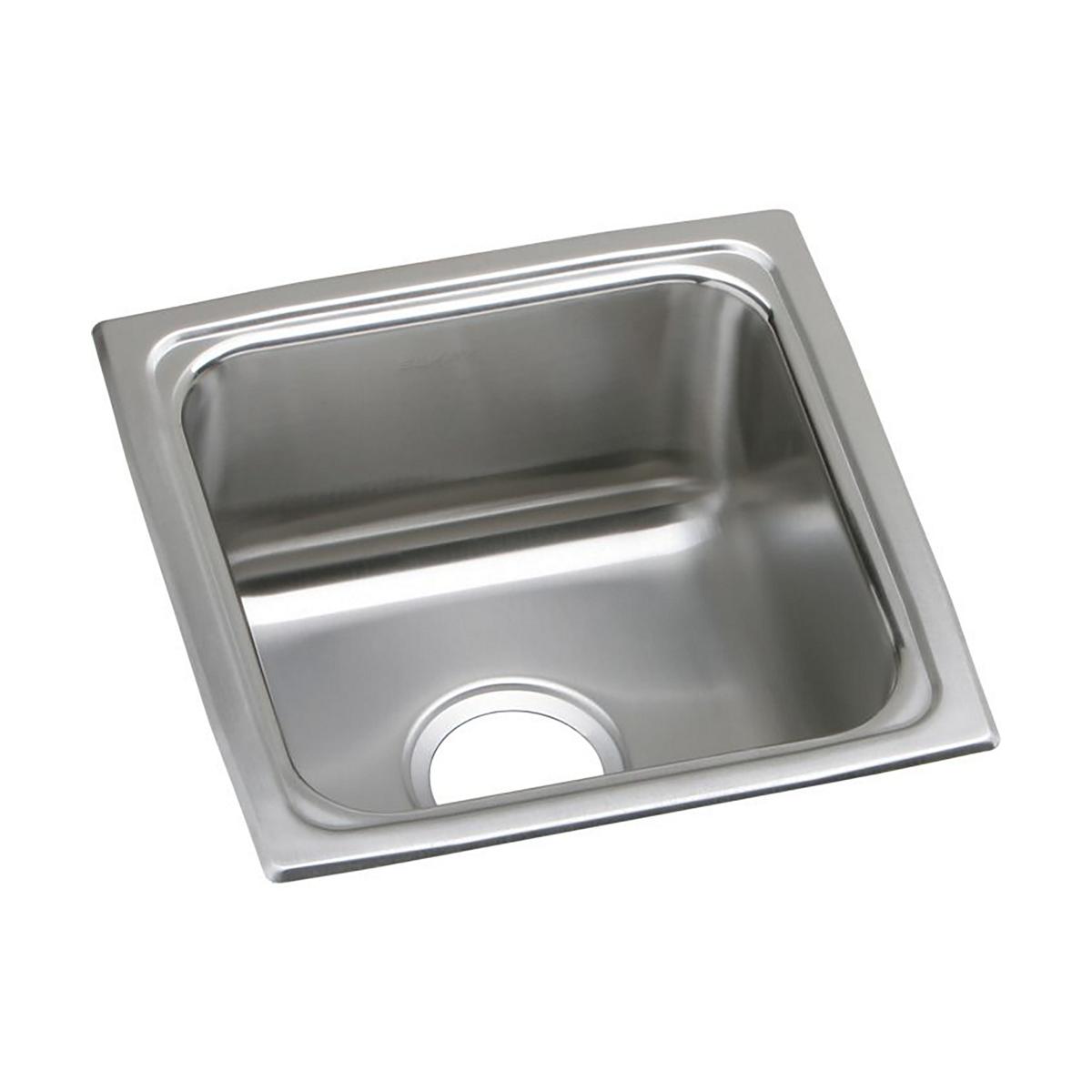 Elkay Lustertone Classic Stainless Steel 13" x 13" x 7-5/8", Single Bowl Drop-in Sink LFR1313