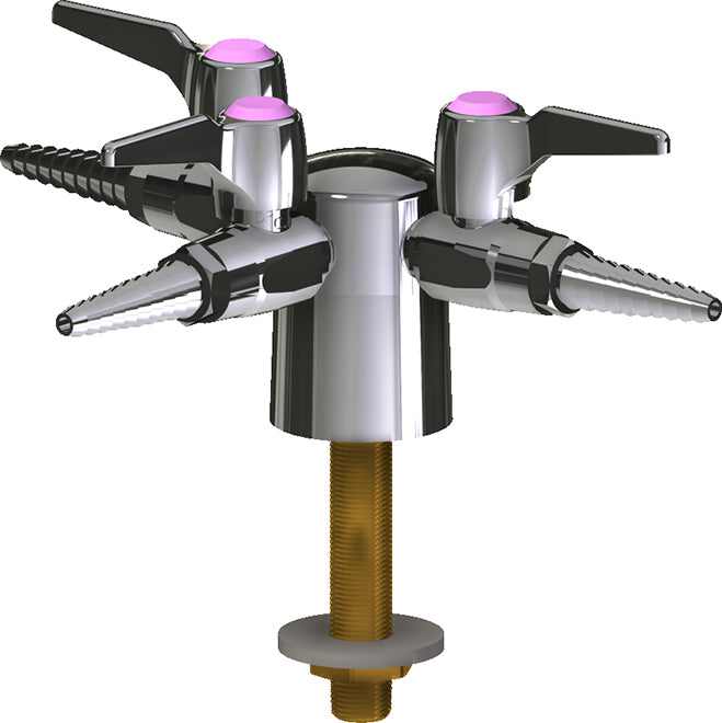 Chicago Faucets LGB1-31J-30 Propane Laboratory Ball Valve, Deck-Mount