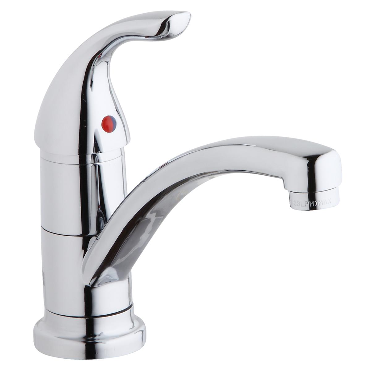 Elkay Everyday Single Hole Deck Mount Kitchen Faucet with Lever Handle Chrome LK1500CR