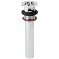 Elkay 1-1/2" Drain Fitting Chrome Plated Brass with Perforated Grid and Tailpiece LK174