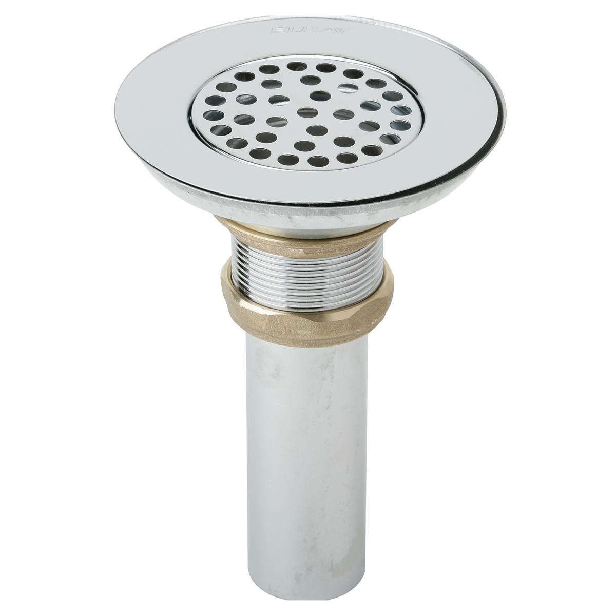 Elkay 3-1/2" Drain Nickel Plated Brass Body, Strainer and Tailpiece LK18