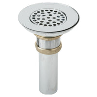 Elkay 3-1/2" Drain Nickel Plated Brass Body, Strainer and Tailpiece LK18