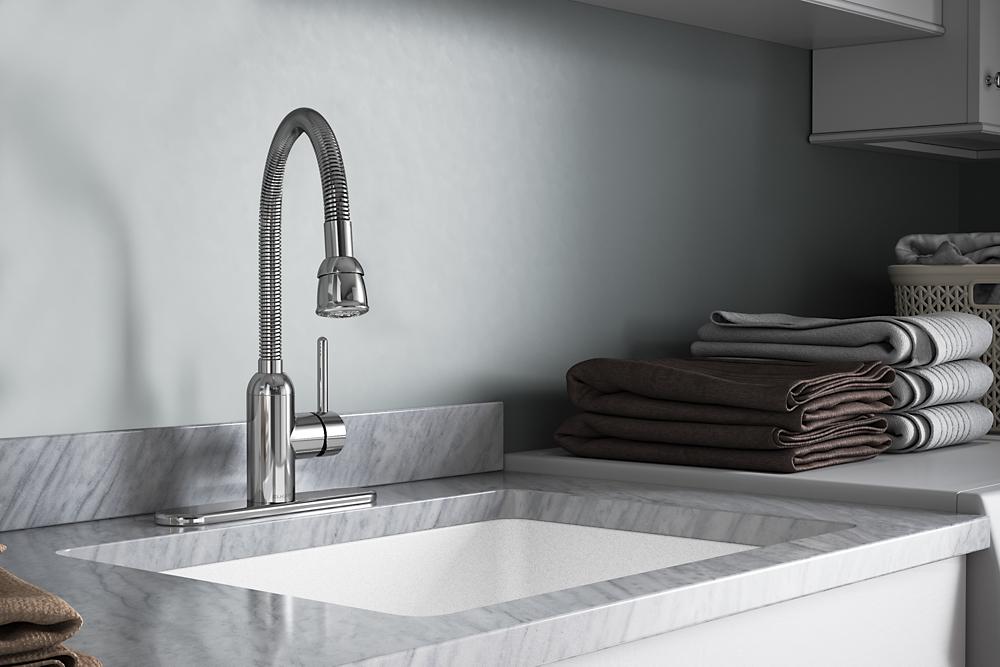 Elkay LK2500CR Lead-Free Pursuit™ Laundry/Utility Faucet with Flexible Spout Forward Only Lever Handle Chrome