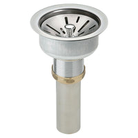 Elkay 3-1/2" Drain Fitting Type 304 Stainless Steel Body, Strainer Basket and Tailpiece LK35