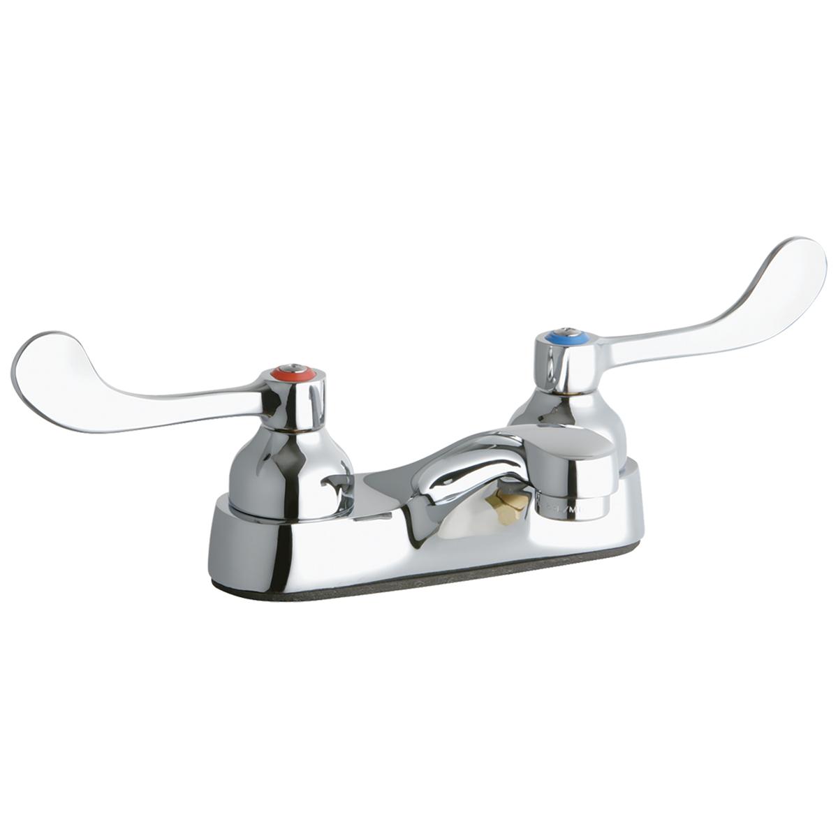 Elkay 4" Centerset with Exposed Deck Faucet Integral Spout 4" Wristblade Handles LK402T4