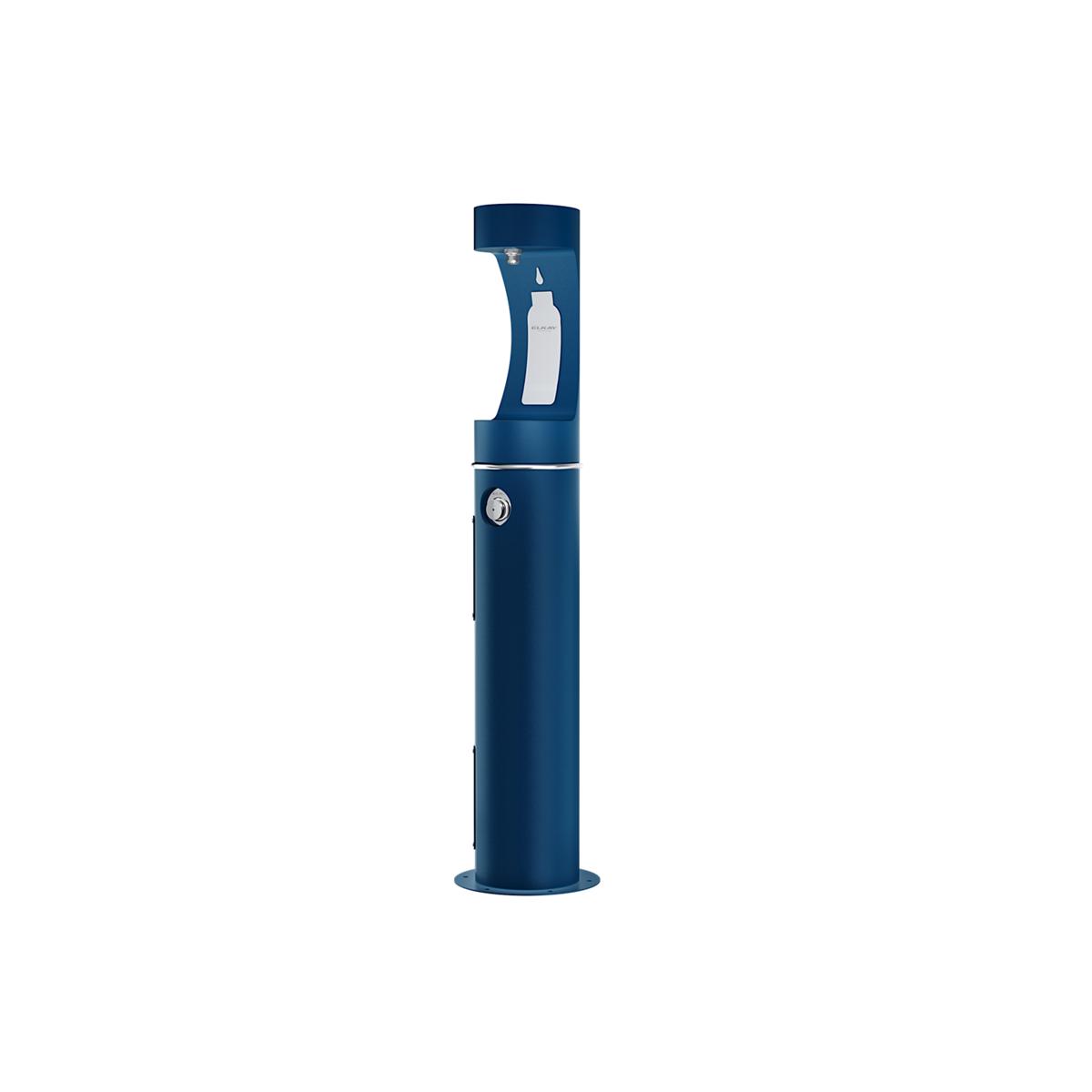 Elkay Outdoor ezH2O Bottle Filling Station Pedestal, Non-Filtered Non-Refrigerated Blue LK4400BFBLU