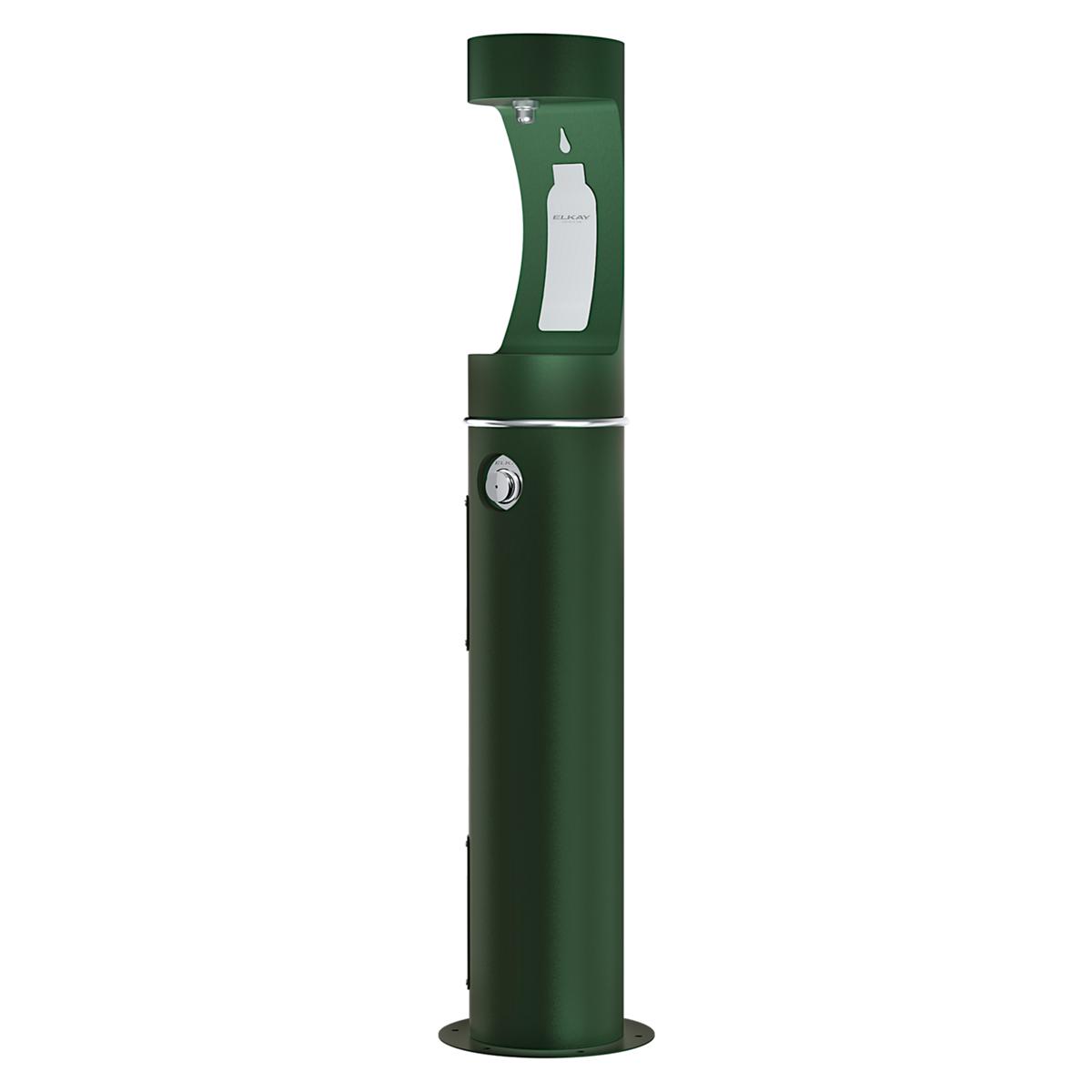 Elkay Outdoor ezH2O Bottle Filling Station Pedestal, Non-Filtered Non-Refrigerated Evergreen LK4400BFEVG