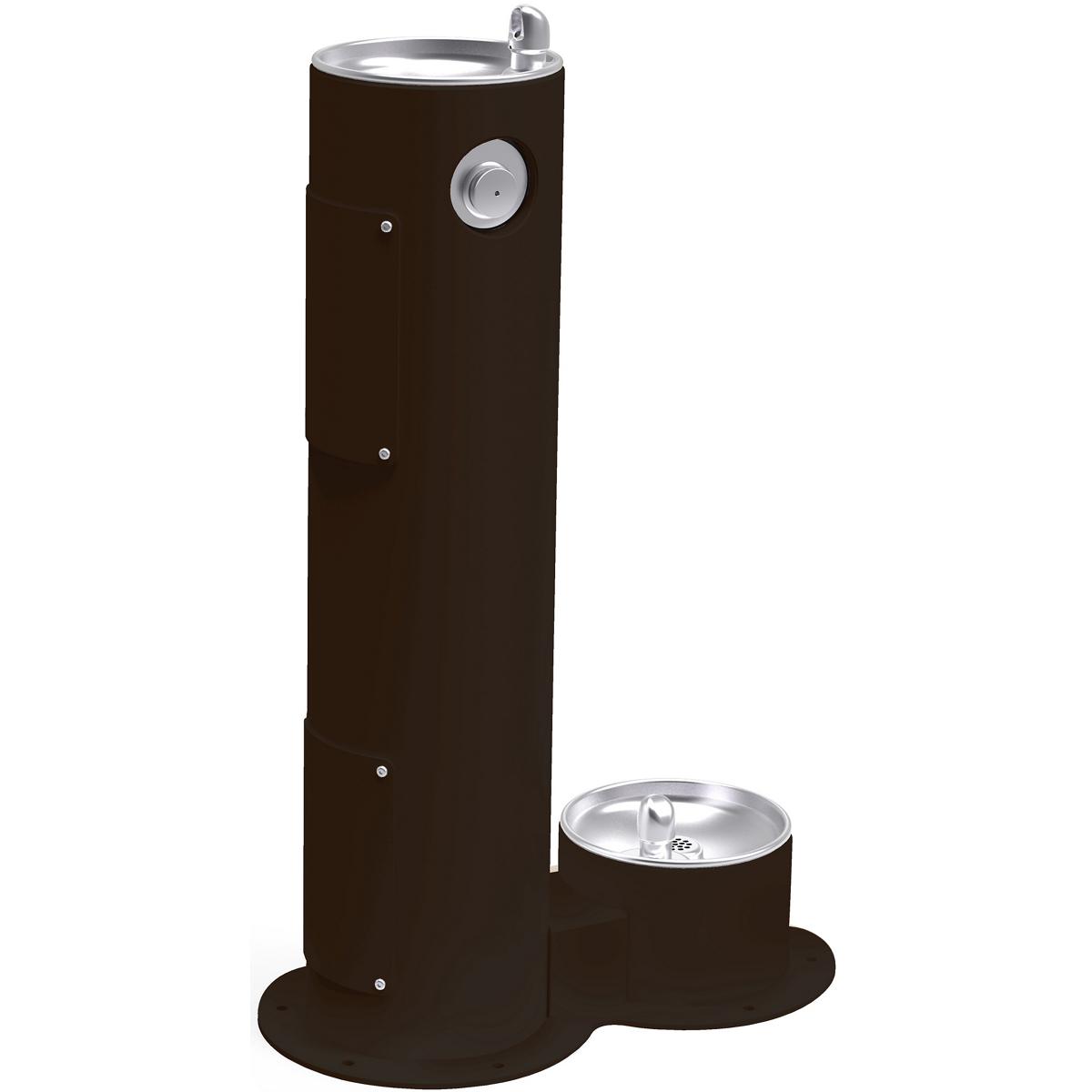 Elkay Outdoor Fountain Pedestal with Pet Station Non-Filtered, Non-Refrigerated Black LK4400DBBLK