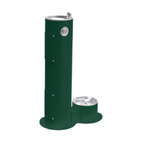 Elkay Outdoor Fountain Pedestal with Pet Station, Non-Filtered Non-Refrigerated, Freeze Resistant, Evergreen LK4400DBFRKEVG